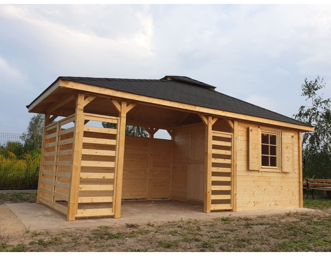 Gartenpavillon aus Holz GREGOR I mit... Gartenpavillon aus Holz GREGOR I mit...