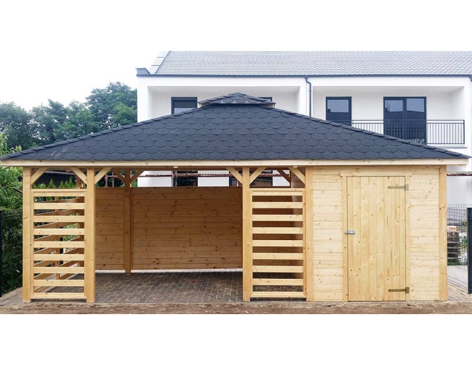 Gartenpavillon aus Holz GREGOR II 15 m² Gartenpavillon aus Holz GREGOR II 15 m²