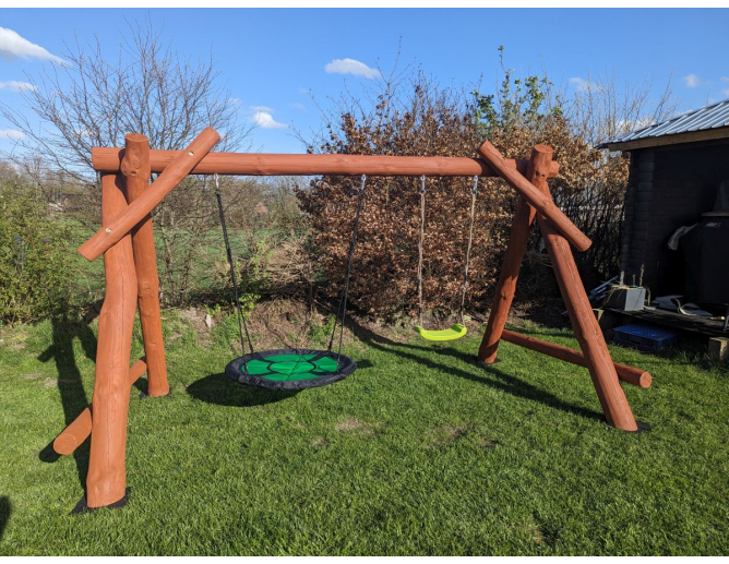 Massivholz Gartenschaukel ERIK Braun...