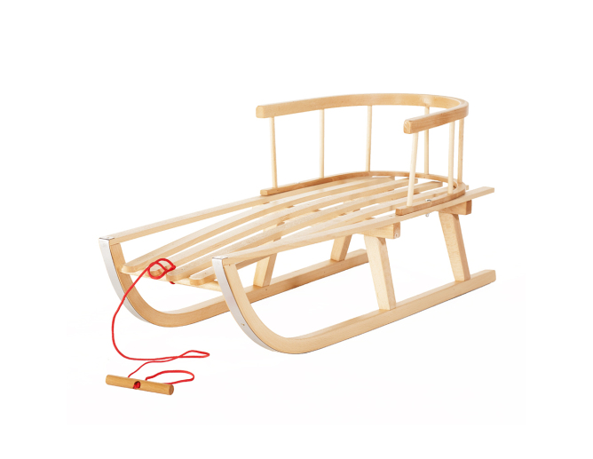 Schlitten COMFORT Holzschlitten mit...