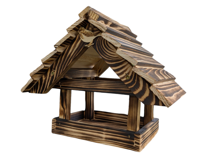 Vogelhaus aus gebranntem Holz... Vogelhaus aus gebranntem Holz...