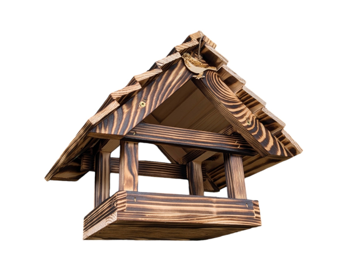 Vogelhaus aus gebranntem Holz... Vogelhaus aus gebranntem Holz...
