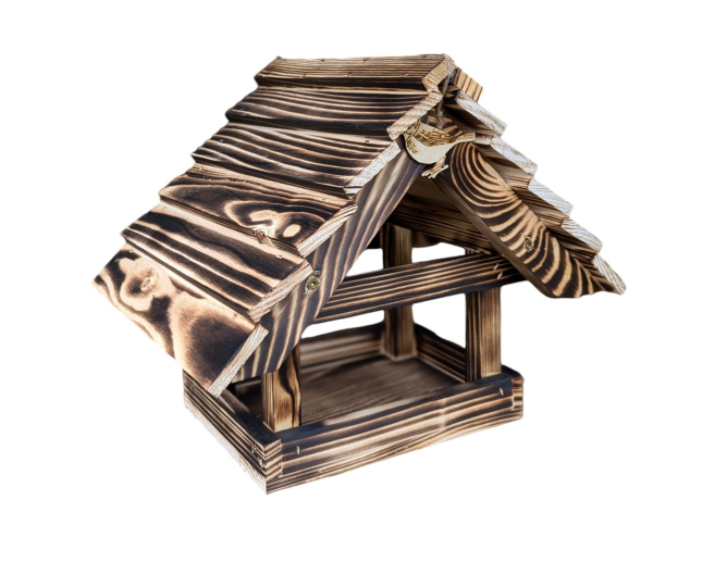 Vogelhaus aus gebranntem Holz... Vogelhaus aus gebranntem Holz...