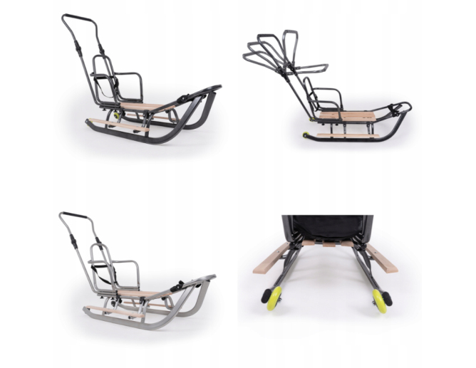 Schlitten aus Metall Blau mit... Schlitten aus Metall Blau mit...