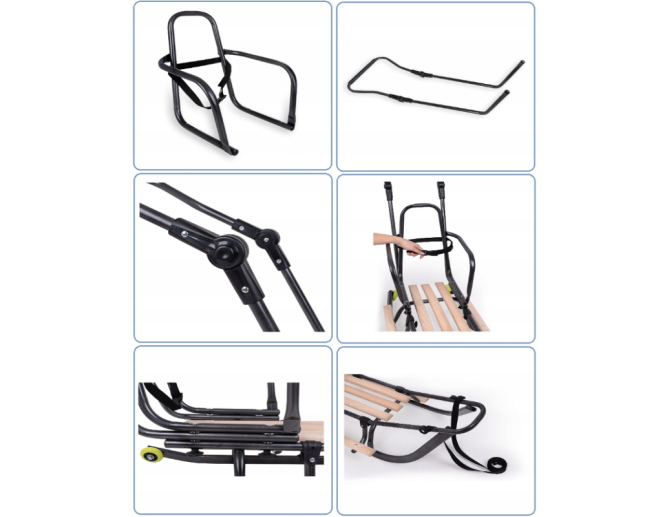 Schlitten aus Metall Rot mit... Schlitten aus Metall Rot mit...