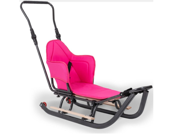 Schlitten aus Metall Rosa mit...