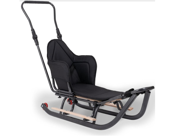 Schlitten aus Metall Grau mit... Schlitten aus Metall Grau mit...