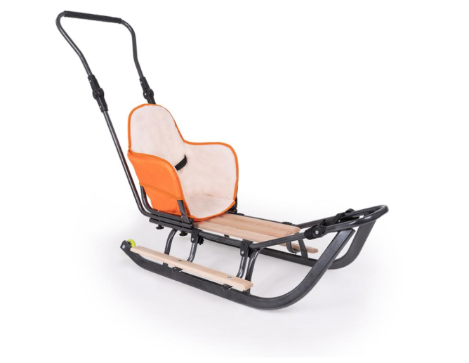 Schlitten aus Metall Orange mit...