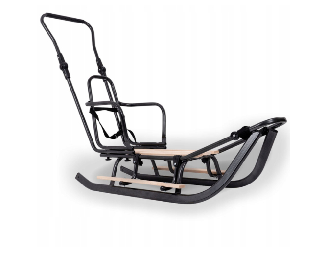 Schlitten aus Metall Grau mit... Schlitten aus Metall Grau mit...