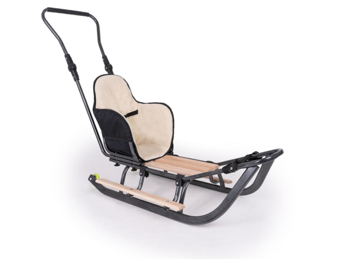 Schlitten aus Metall Grau mit... Schlitten aus Metall Grau mit...