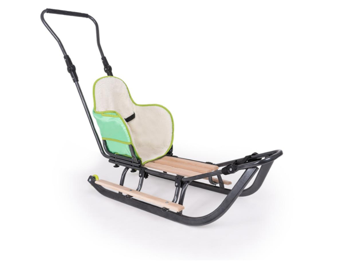 Schlitten aus Metall Grau mit... Schlitten aus Metall Grau mit...