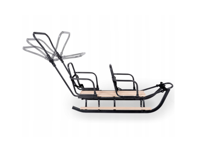 Doppelschlitten aus Metall Grau mit... Doppelschlitten aus Metall Grau mit...