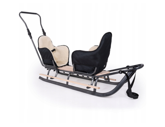 Doppelschlitten aus Metall Grau mit... Doppelschlitten aus Metall Grau mit...