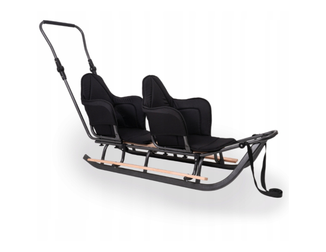 Doppelschlitten aus Metall Grau mit... Doppelschlitten aus Metall Grau mit...