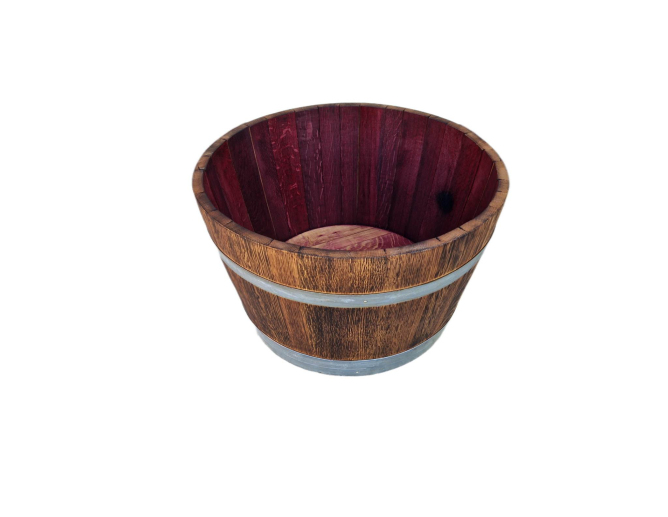 Blumenkübel aus Weinfass aus... Blumenkübel aus Weinfass aus...