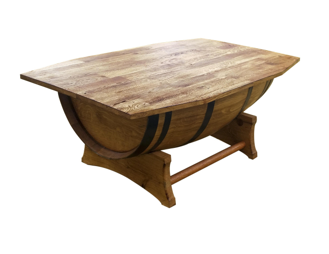 Tisch aus Eichenfass mit...