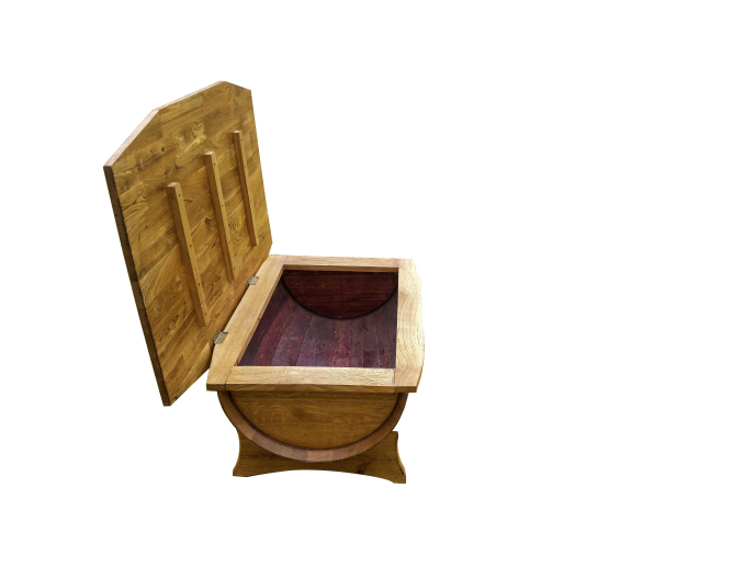 Tisch aus Eichenfass mit... Tisch aus Eichenfass mit...