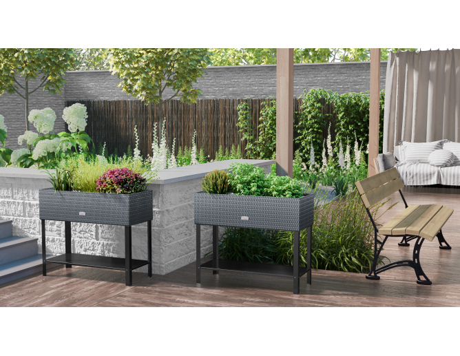 Blumentopf aus Metall TERRA mit... Blumentopf aus Metall TERRA mit...