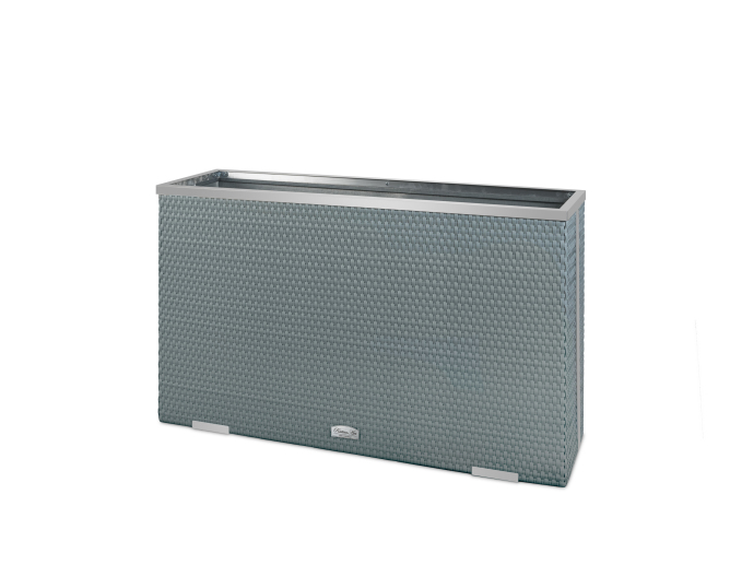 Blumentopf aus Metall SILVA mit... Blumentopf aus Metall SILVA mit...