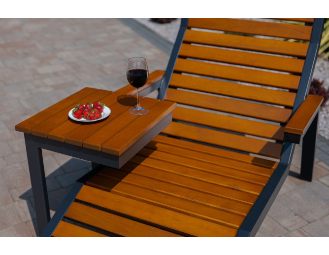 Gartenliege Set mit Beistelltisch aus... Gartenliege Set mit Beistelltisch aus...