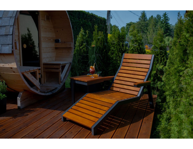 Gartenliege aus Erlenholz + Metall... Gartenliege aus Erlenholz + Metall...